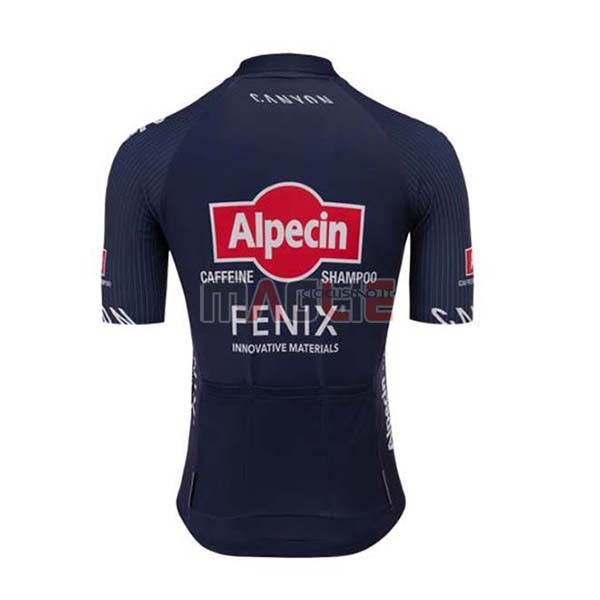 Maglia Alpecin Fenix Manica Corta 2020 Blu Rosso